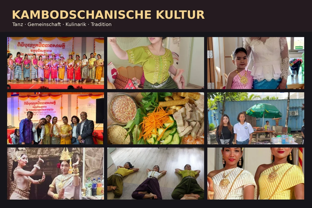 Fotocollage zur kambodschanischen Kultur
